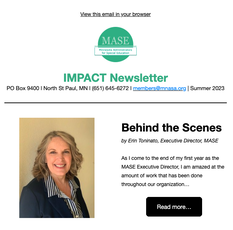 Cover of MASE IMPACT newsletter